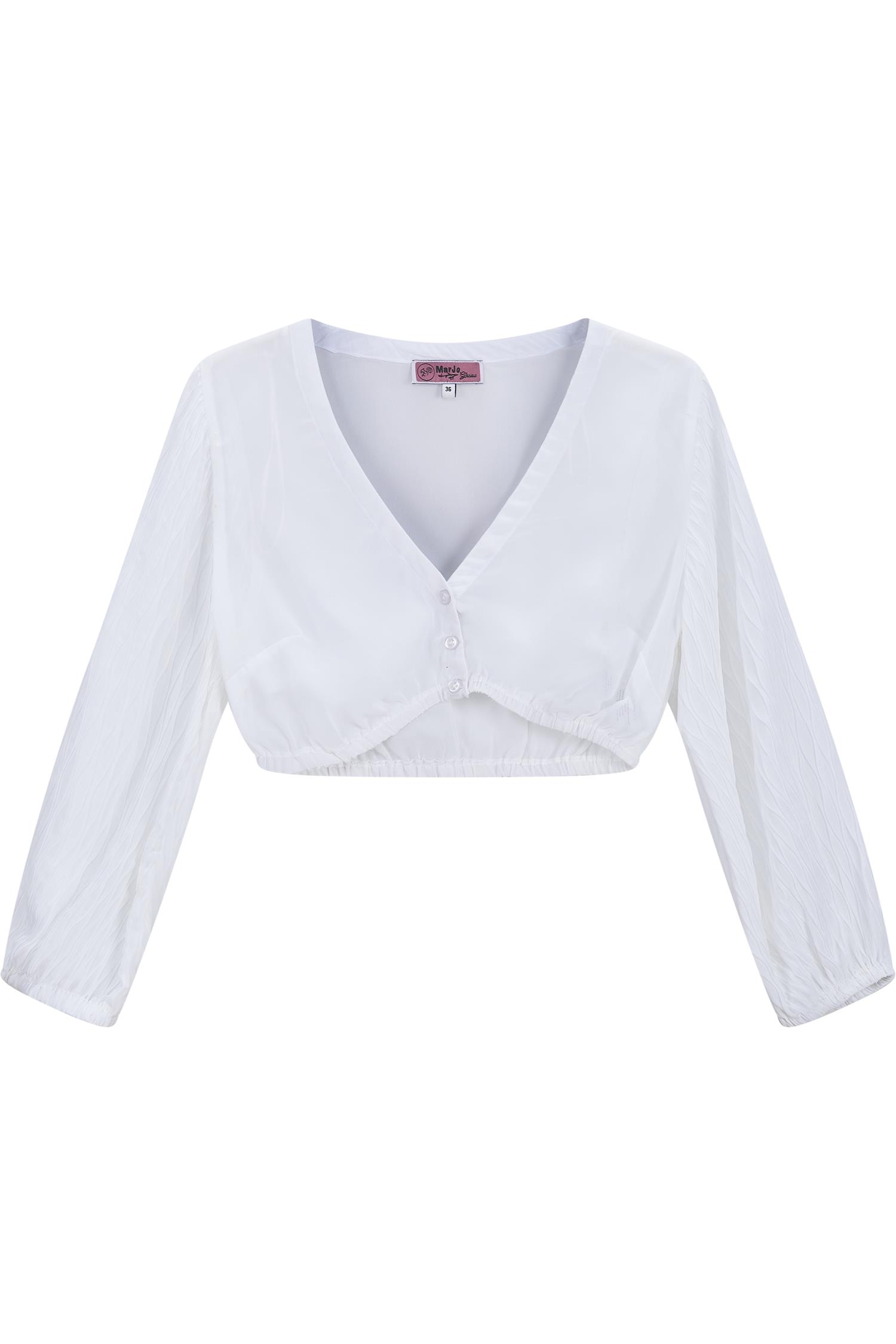 Weiße Dirndlbluse Nandelstadt von MarJo in Weiß 